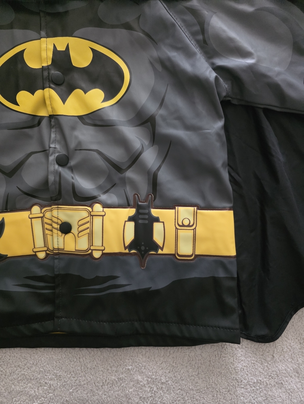 Western Chief Batman Everlasting Raincoat, Toddler Size 4T, GUC - Black - Picture 3 of 14